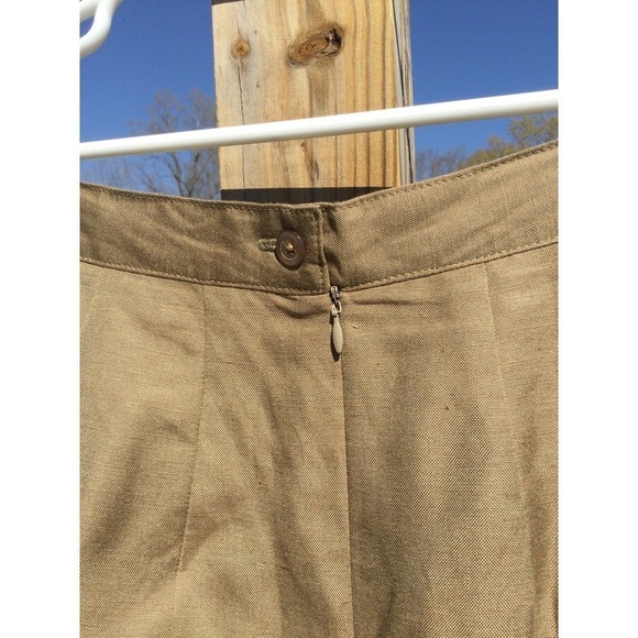 Vtg lands’ end womens linen skirt regular 10 beige khaki gorpcore summer modest - Picture 5 of 8